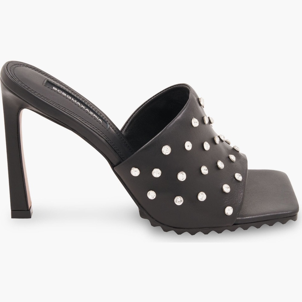Black Studded Women's Heels